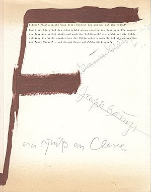 Seller image for Joseph Beuys. [Ein Gruss An Cleve]. Kleve, Staedtisches Museum Haus Koekkoek, 21. April Bis 9. Juni 1991 for sale by Stefan Schuelke Fine Books