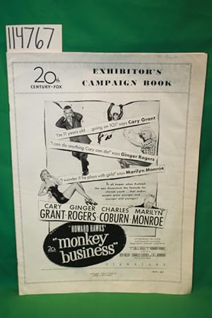 Image du vendeur pour Exhibitor's Campaign Book Howard Hawks Monkey Business Cary Grant, Ginger Rogers, Marilyn Monroe MOVIE PRESS BOOK mis en vente par Princeton Antiques Bookshop