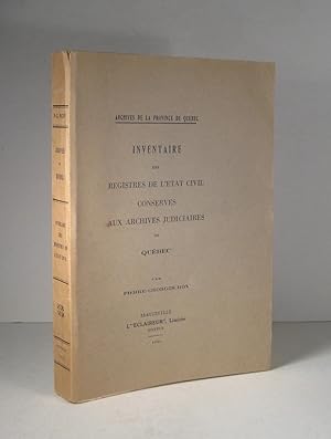 Archives de la Province de Québec. Inventaire des registres de l'état civil conservés aux archive...
