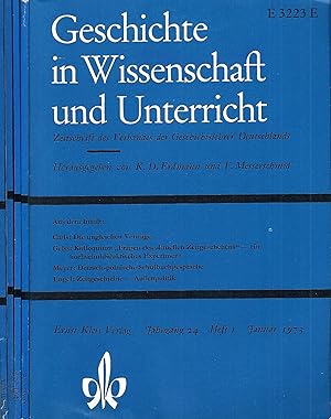 Bild des Verkufers fr Geschichte in Wissenschaft und Unterricht; Jahrgang 24, 1973, Heft 1 - 5 (7 Hefte fehlen, Jahrgang nicht komplett) zum Verkauf von Bcherhandel-im-Netz/Versandantiquariat