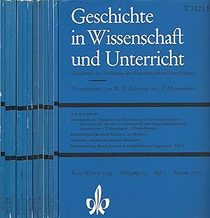 Bild des Verkufers fr Geschichte in Wissenschaft und Unterricht; Jahrgang 23, 1972, Heft 1 - 12 (Jahrgang komplett) zum Verkauf von Bcherhandel-im-Netz/Versandantiquariat