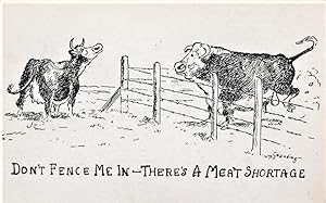 Immagine del venditore per bull postcard, WWII: Don't Fence Me In venduto da Mobyville