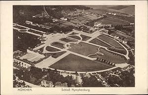Bild des Verkufers fr Ansichtskarte / Postkarte Mnchen Bayern, Schloss Nymphenburg, Fliegeraufnahme zum Verkauf von akpool GmbH