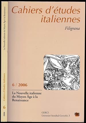 La Nouvelle italienne du Moyen Age à la Renaissance [Filigrana, 6 - 2006]