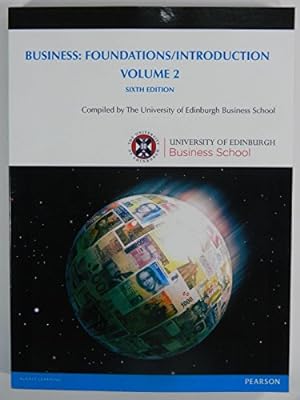 Bild des Verkufers fr Business: Foundations/ Introduction Volume 2, 2017, 6th ed., Paperback, Pearson zum Verkauf von WeBuyBooks