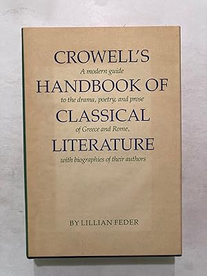 Bild des Verkufers fr Crowell's Handbook of Classical Literature [6th PRINT] zum Verkauf von OldBooksFromTheBasement