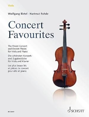 Bild des Verkufers fr Concert Favourites : Die schnsten Konzert- und Zugabestcke. Viola und Klavier. zum Verkauf von AHA-BUCH GmbH