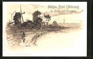 Bild des Verkufers fr Knstler-Ansichtskarte Mellins Food (Nahrung) fr Kinder und Genesene zum Verkauf von Bartko-Reher