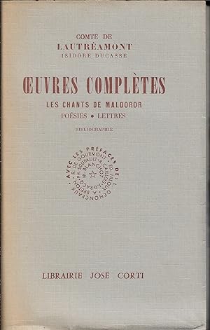 Image du vendeur pour Oeuvres compltes - Les Chants de Maldoror. Posies. Lettres. Bibliographie mis en vente par Fellner Art Books