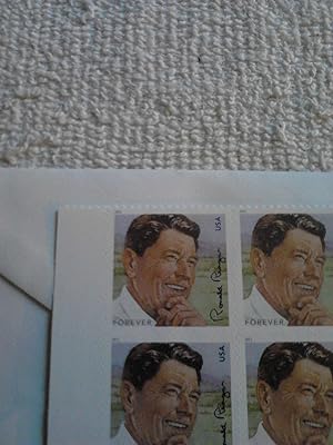 Forever Ronald Reagan Centennial Block of Four Stamps