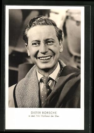 Bild des Verkufers fr Ansichtskarte Schauspieler Dieter Borsche in dem Film Fanfaren der Ehre zum Verkauf von Bartko-Reher