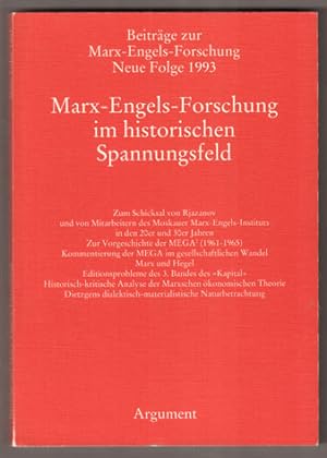 Bild des Verkufers fr Marx-Engels-Forschung im historischen Spannungsfeld. zum Verkauf von Antiquariat Neue Kritik