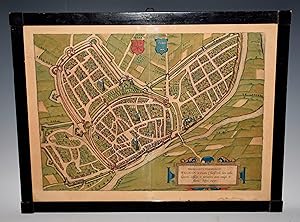 Original Antique map - Bird&apos;s-eye City of Wesel (GERMANY) Hermannus Hammelman Wesalia in Duc...