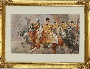 John Richard Lowndes French (1881â"1958) - 1919 Watercolour, The King's Birthday