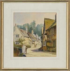 Dennis Rothwell Bailey (b.1933) - 1981 Watercolour, Castle Combe
