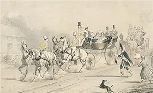 Late 19th Century Lithograph - Travelling Through Town
