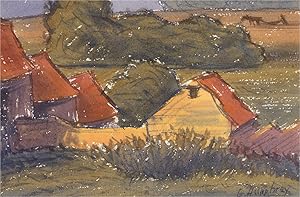 Seller image for G. Humphrey - 20th Century Watercolour, Cottage Rooftops for sale by Sulis Fine Art