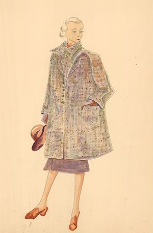 Sartorial c.1935 Watercolour - 1930's Coat