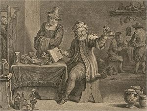 Le Bas after Teniers - Early 19th Century Engraving, L'Alchemiste