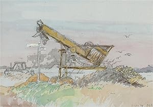 Keith Johnson (1931-2018) - 1992 Watercolour, Farm Machinery