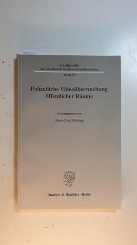 Seller image for Polizeiliche Videoberwachung ffentlicher Rume for sale by Gebrauchtbcherlogistik  H.J. Lauterbach