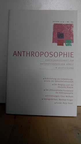 Anthroposophie. Vierteljahresschrift zur anthroposophischen Arbeit. Ostern 2019 / Nr. 287 (Klünke...