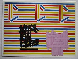 Image du vendeur pour Jonathan Lasker Oeuvres Recentes Galerie Thaddaeus Ropac 1997 Exhibition invite postcard mis en vente par ANARTIST