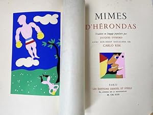Seller image for Mimes d'Hrondas. Avec dix-neuf gouaches de Carlo Rim. for sale by Treptower Buecherkabinett Inh. Schultz Volha