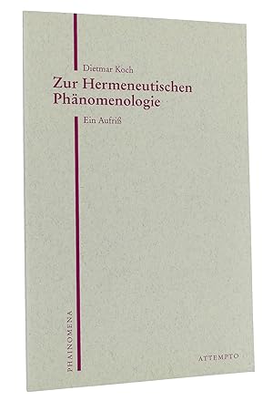 Bild des Verkufers fr Zur Hermeneutischen Phnomenologie : Ein Aufri : (Reihe: Phainomena, Heft 1) zum Verkauf von exlibris24 Versandantiquariat