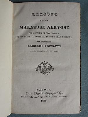 Bild des Verkufers fr Lezioni sulle malattie nervose per servire di prolegomeni ad un trattato completo intorno alle medesime [BOUND WITH] Dialoghi intorno alla teoria della flogosi di Giovanni Rasori zum Verkauf von Rodger Friedman Rare Book Studio, ABAA