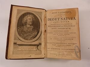 Bild des Verkufers fr Anti-Lucretius, sive de deo et natura libri novem. zum Verkauf von Antiquariat Bookfarm