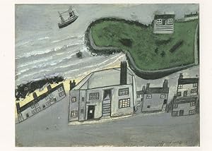 Alfred Wallis The Hold House Port Mear Beach Painting Postcard