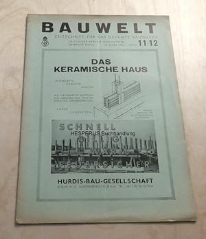 Bauwelt - 34. Jg./ Heft 11/12 - 26. März 1943