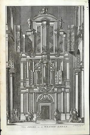 [Kupferstich] Het orgel in de Wester-Kerke