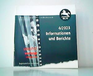 Bild des Verkufers fr Braunschweigisches Landesmuseum. Informationen und Berichte. 4 / 2003. zum Verkauf von Antiquariat Kirchheim
