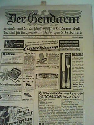 Der Gendarm Nr. 34, 6. Dezember 1938 verbunden mit d. Zeitschrift: Deutsches Gendarmerieblatt