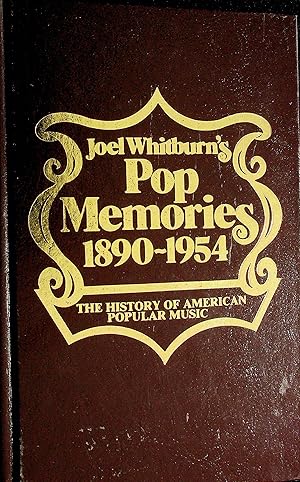 Bild des Verkufers fr Pop Memories 1890-1954: The History of American Popular Music zum Verkauf von Epilonian Books