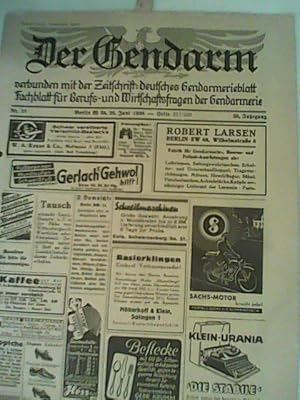 Der Gendarm Nr. 18, 26. Juni 1938 verbunden mit d. Zeitschrift: Deutsches Gendarmerieblatt
