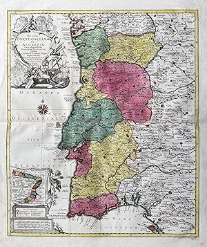 Old Map of Portugal 1736 Mapa de Portugal Vintage Map Wall Map Print -  VINTAGE MAPS AND PRINTS