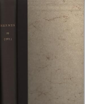 Bild des Verkufers fr Hermes 99 (1971). Zeitschrift fr Klassische Philologie Band 99. zum Verkauf von Fundus-Online GbR Borkert Schwarz Zerfa