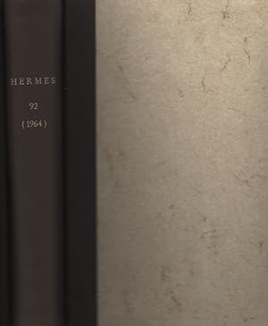 Bild des Verkufers fr Hermes 92 (1964). Zeitschrift fr Klassische Philologie Band 92. zum Verkauf von Fundus-Online GbR Borkert Schwarz Zerfa