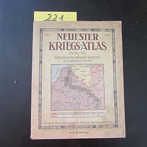 Seller image for Neuester Kriegs-Atlas, 1914-1916 - Fnfter Teil: enthaltend die gesamte Westfront in 15 genauen Karten for sale by Bookstore-Online