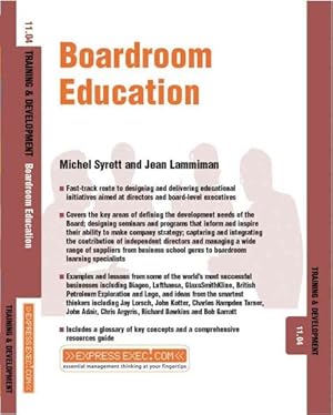 Imagen del vendedor de Boardroom Education : Training and Development 11.4 a la venta por GreatBookPrices