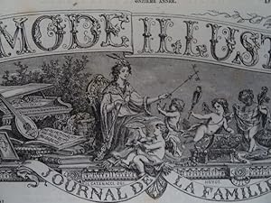 La Mode Illustrée, Journal de la Famille. 2 Jahrgänge in 1 Band. Paris, Firmin-Didot, (1870). 416...