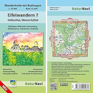 Eifelwandern 7 - Hellenthal, Oberes Kylltal 1 : 25 000 | Wanderkarte mit Radwegen, Blatt 31-559, ...