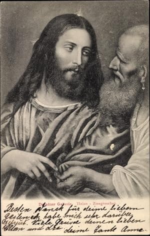 Künstler Ansichtskarte / Postkarte Tizian, Zinsgroschen, Jesus