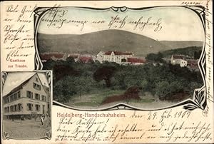 Jugendstil Ansichtskarte / Postkarte Handschuhsheim Heidelberg am Neckar, Gasthaus zur Traube, To...