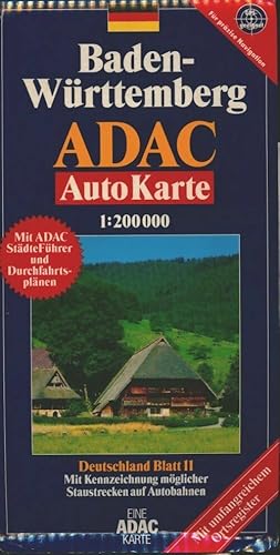 Image du vendeur pour Adac Autokarte Baden-W?rttemberg - Wolfgang Hohensee mis en vente par Book Hmisphres