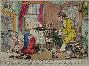 Miseries of Human Life. Altkolorierter Radierung von Thomas Rowlandson nach George Woodward aus T...