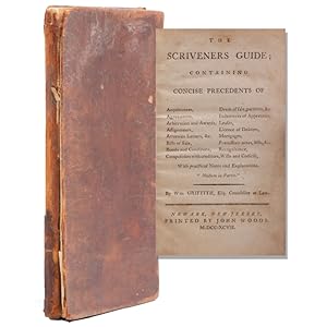 Immagine del venditore per The Scriveners Guide; containing Concise Precedents of Acquittances, Agreements, Arbitration and Awards, Attornies Letters, &c. . with practical notes and Explanations venduto da The Old Mill Bookshop